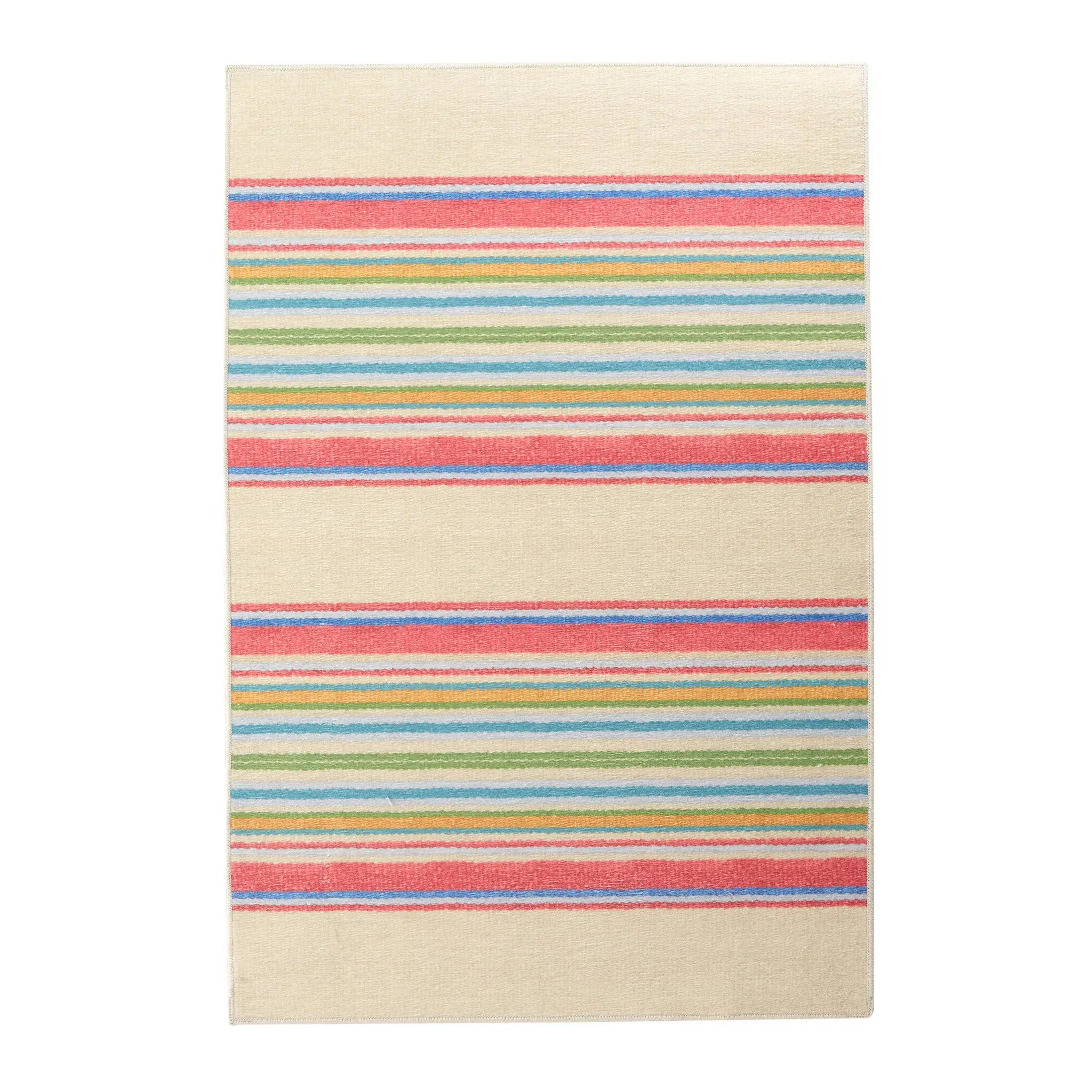 Cady Stripe Multi Machine Washable Rug