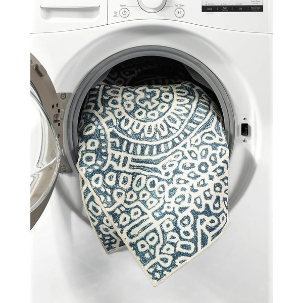 Temple Ink Machine Washable Rug