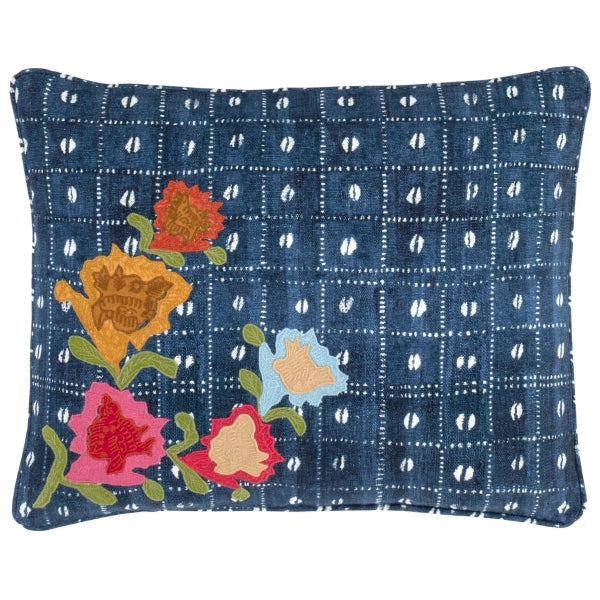 Pine Cone Hill Floral Resist Embroidered Multi Decorative Pillow Cover