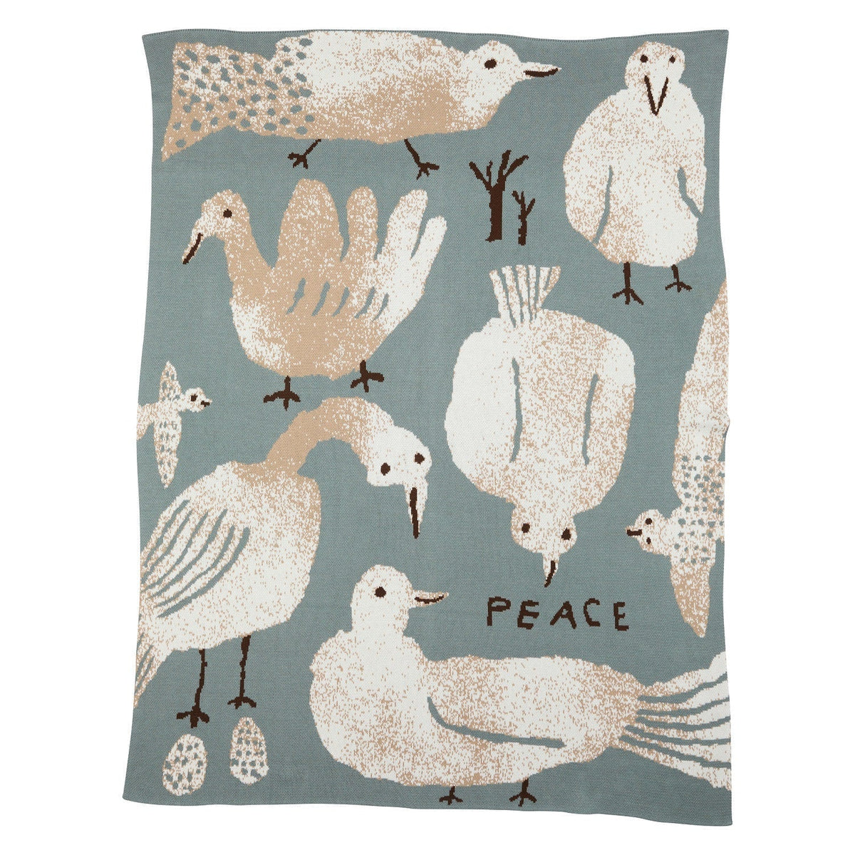 Biquette Peace Knit Blanket