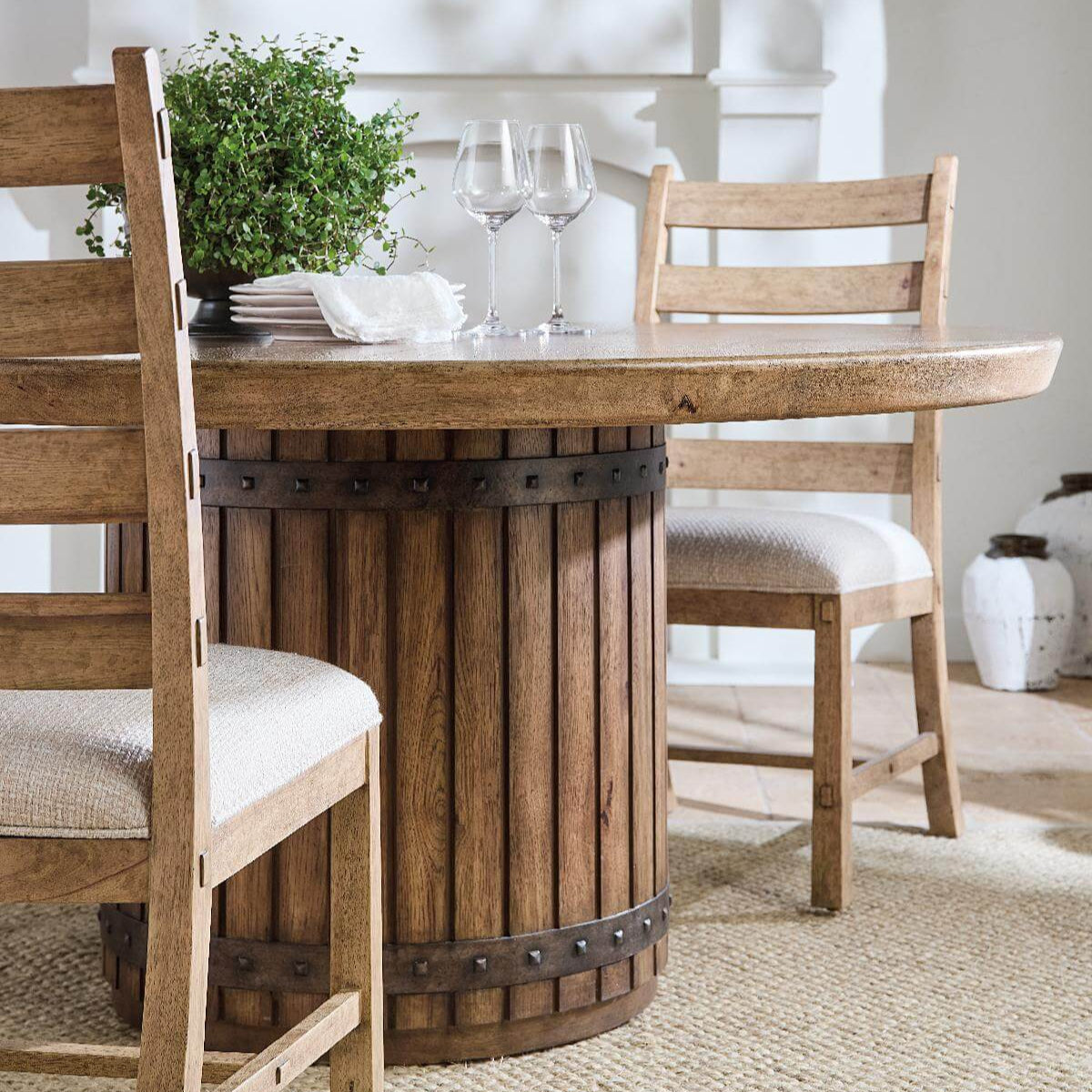 Vineyard Row Round Dining Table