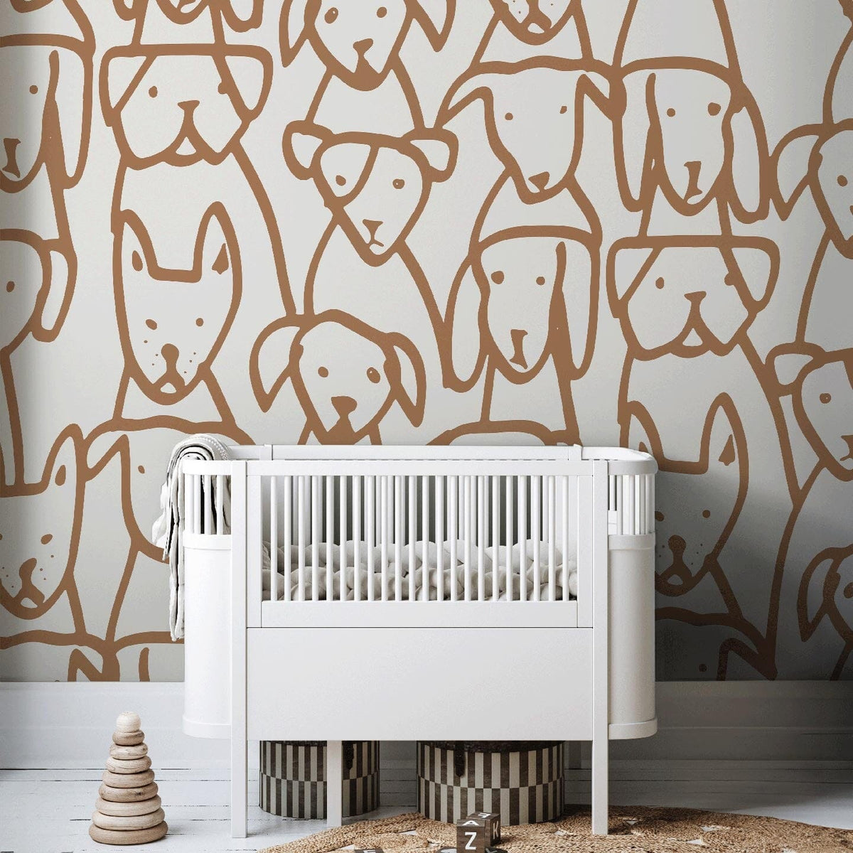 Puppy Mural Wallpaper