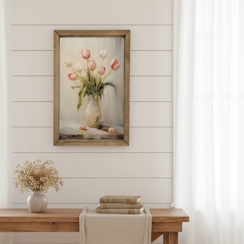 Tulips In Vase Framed Art