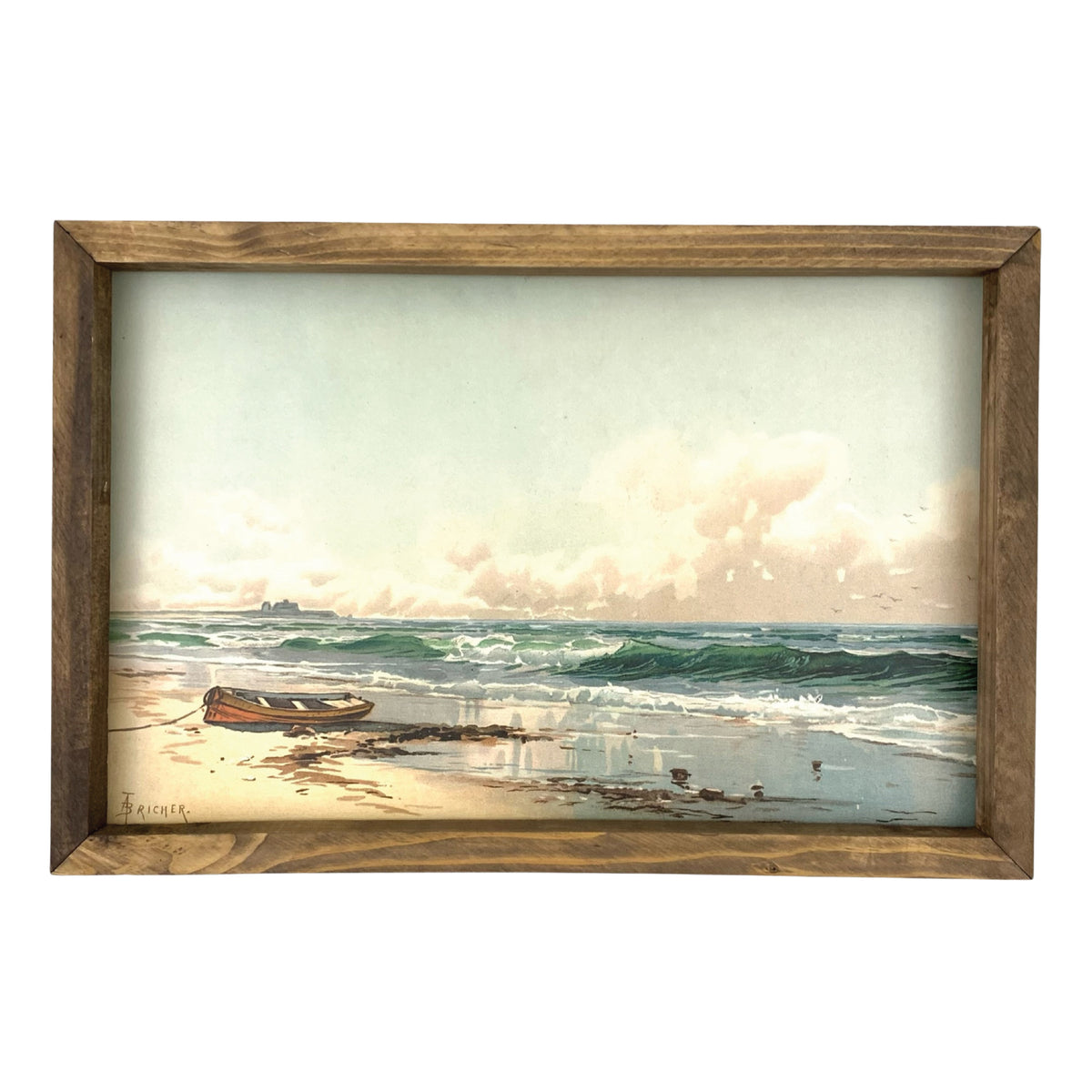 Vintage Beach Framed Art