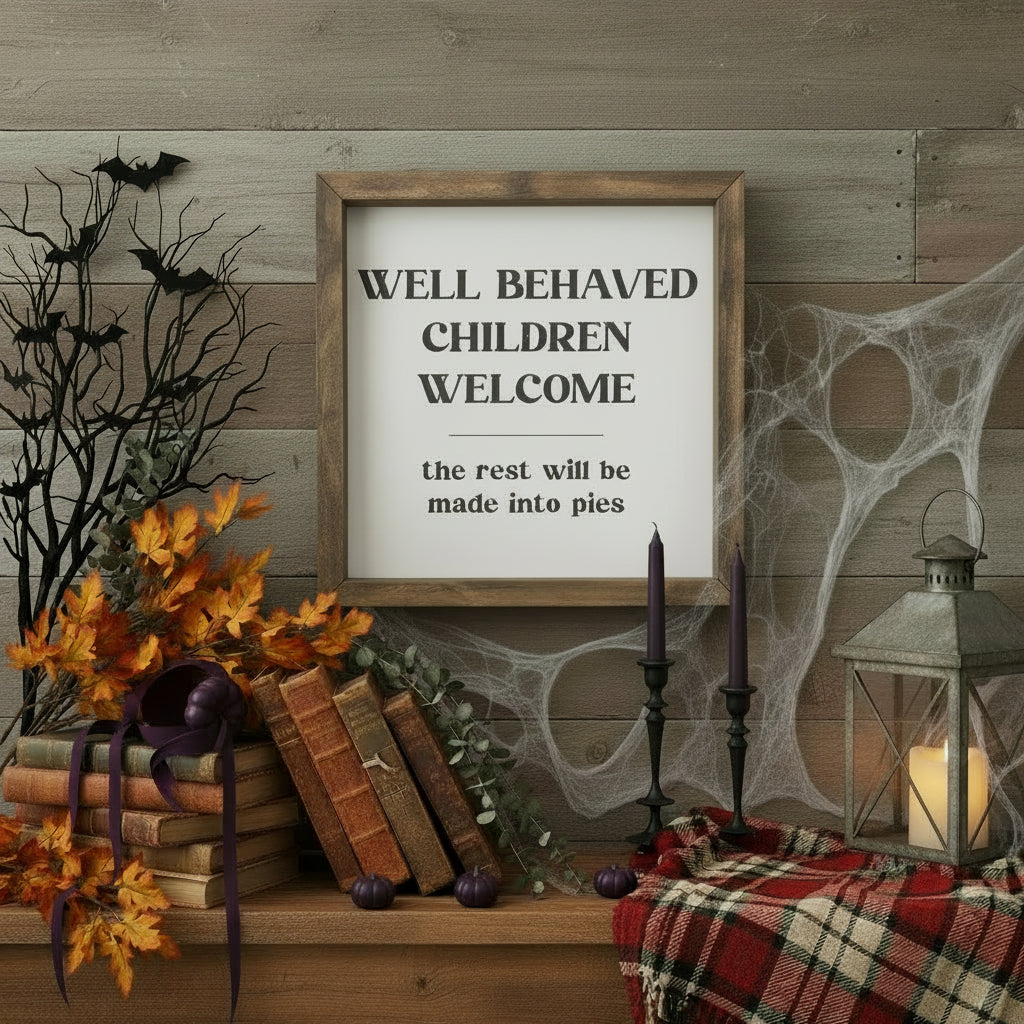 Well Behaved Children Framed Sign