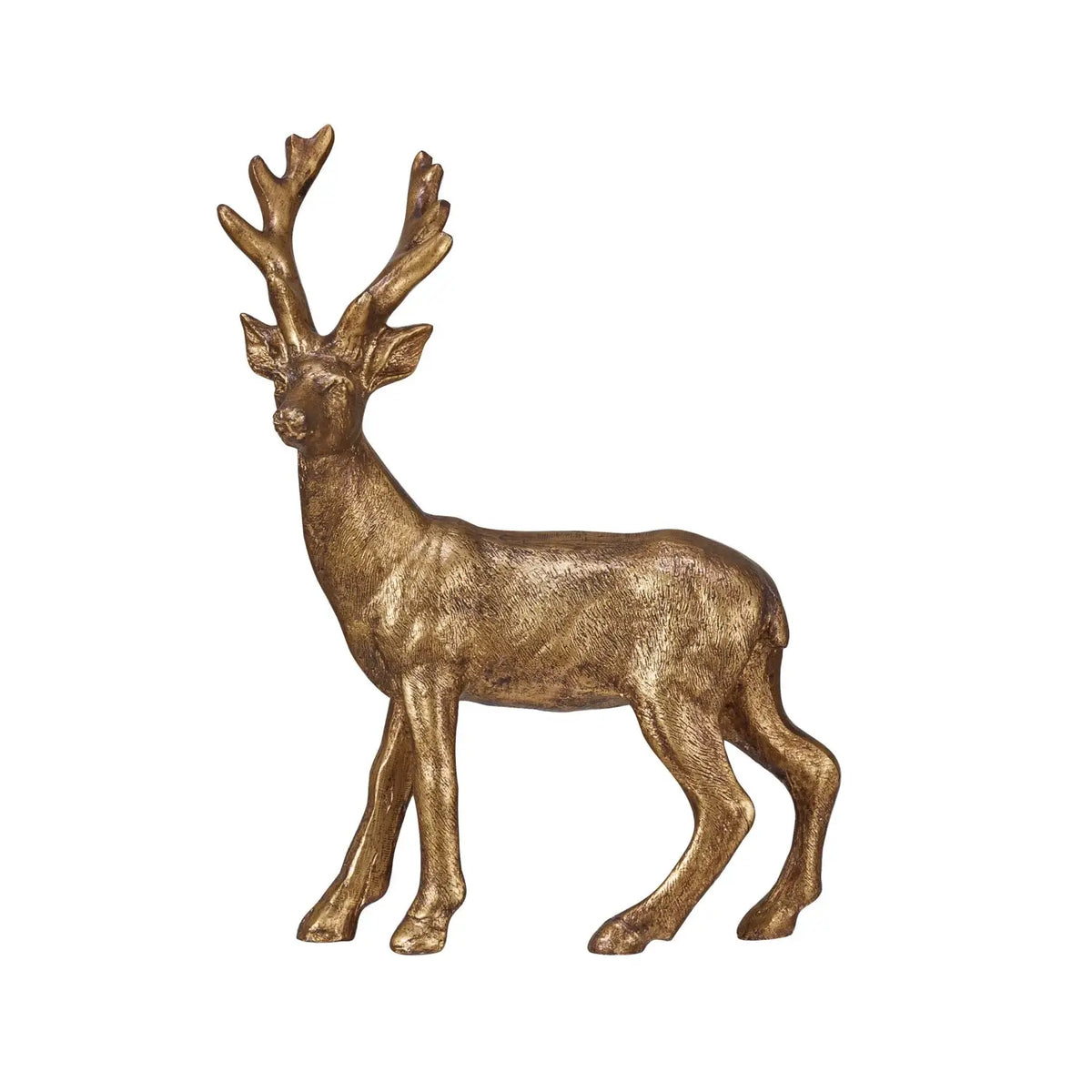 Gold Finish Resin Deer