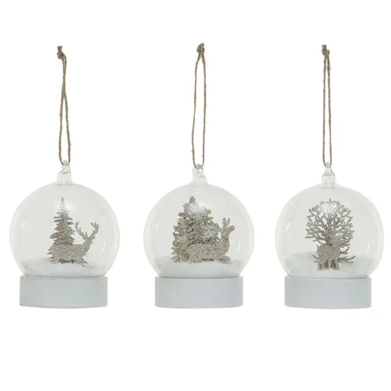 Snow Globe Ornament With Glitter Set