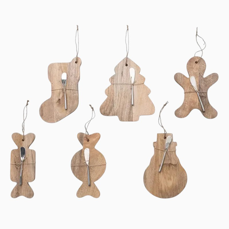 Mango Wood Holiday Board Set