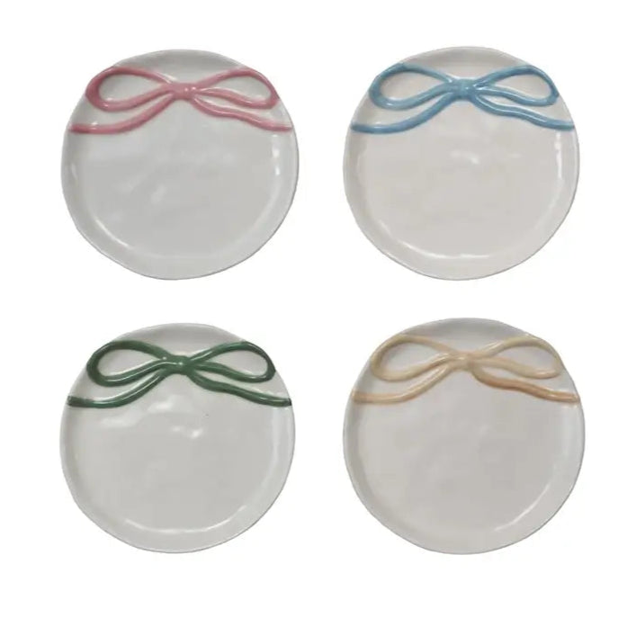 Stoneware Bow Dish Set