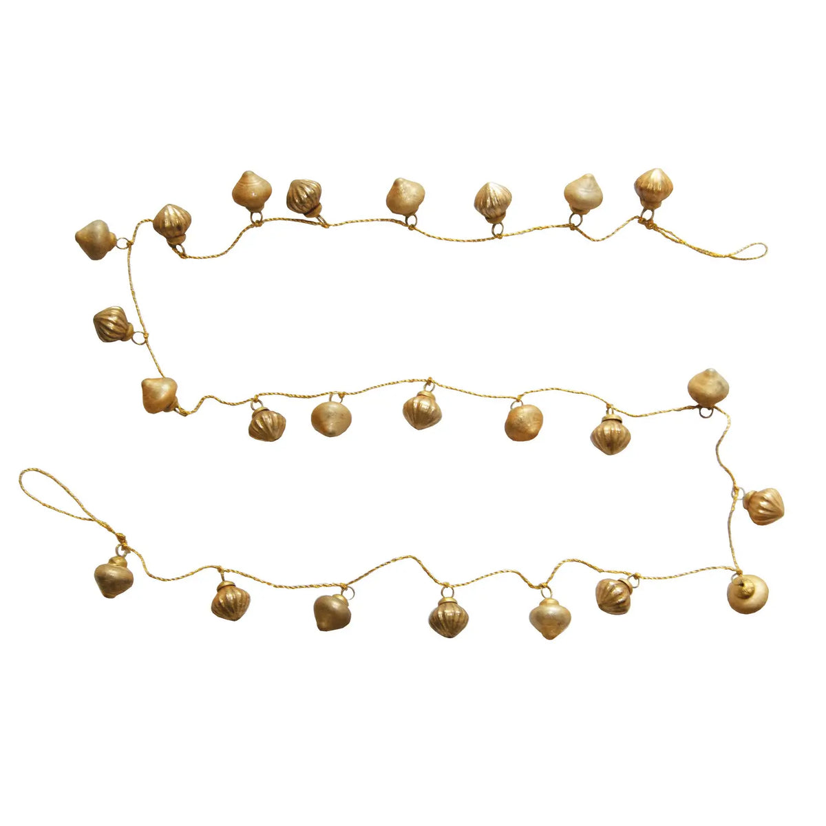 Gold Embossed Mercury Glass Ornament Garland