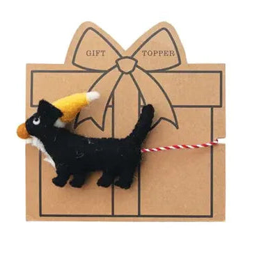 Handmade Wool Felt Dog Gift Topper