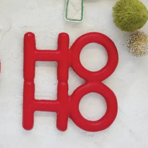 Ho Ho Cast Iron Trivet