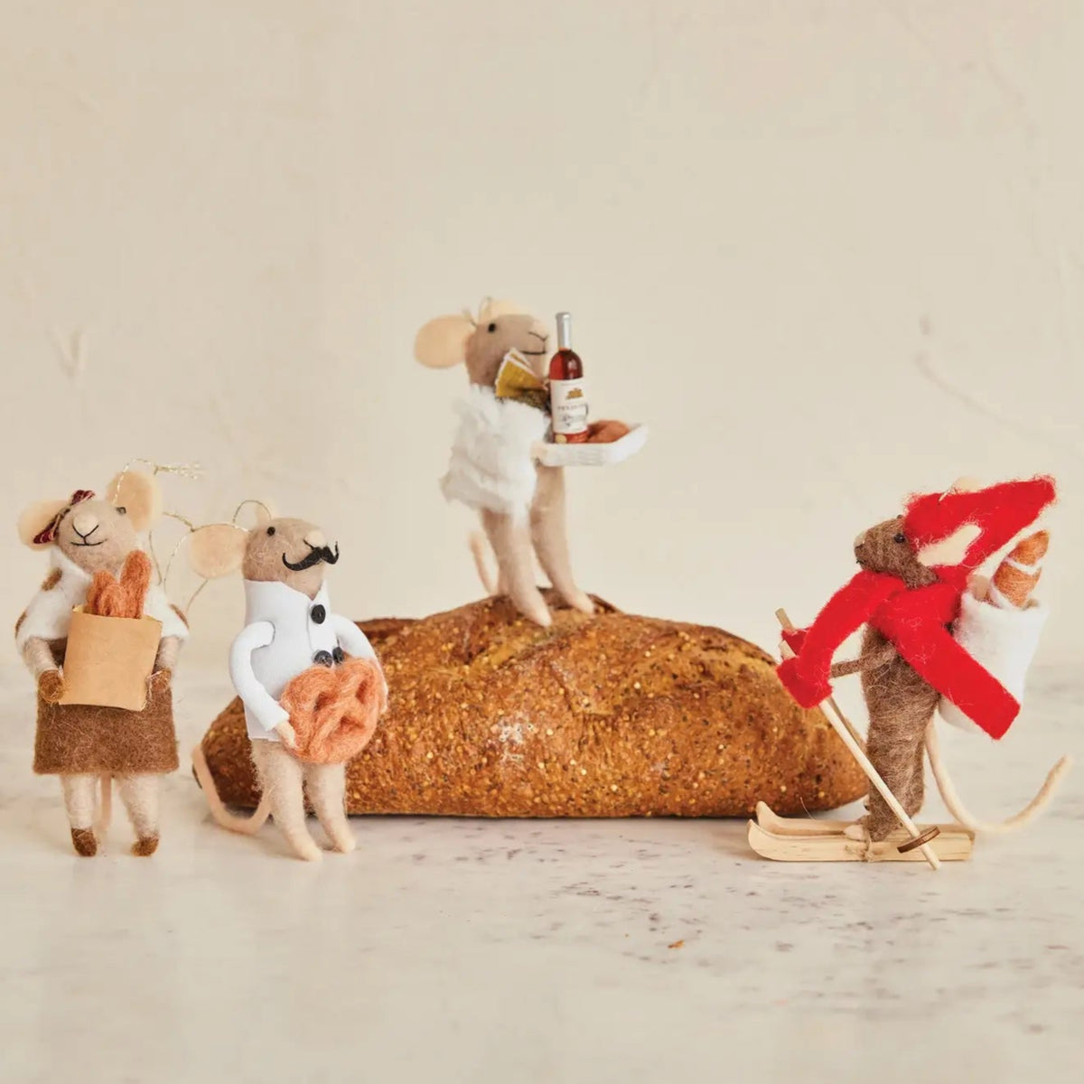 Felt Gourmand Mouse Ornament