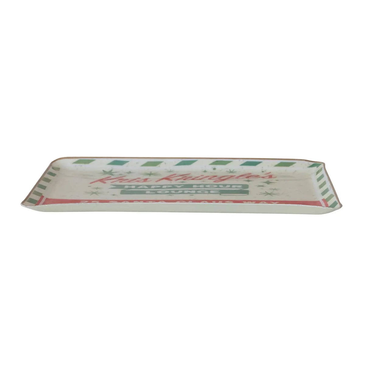 Kris Kringle Happy Hour Lounge Metal Tray