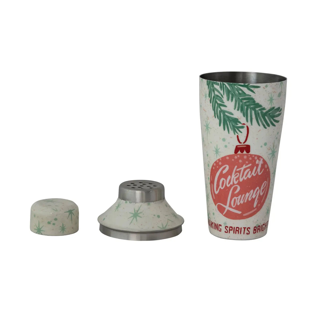 Enameled Holiday Lounge Cocktail Shaker