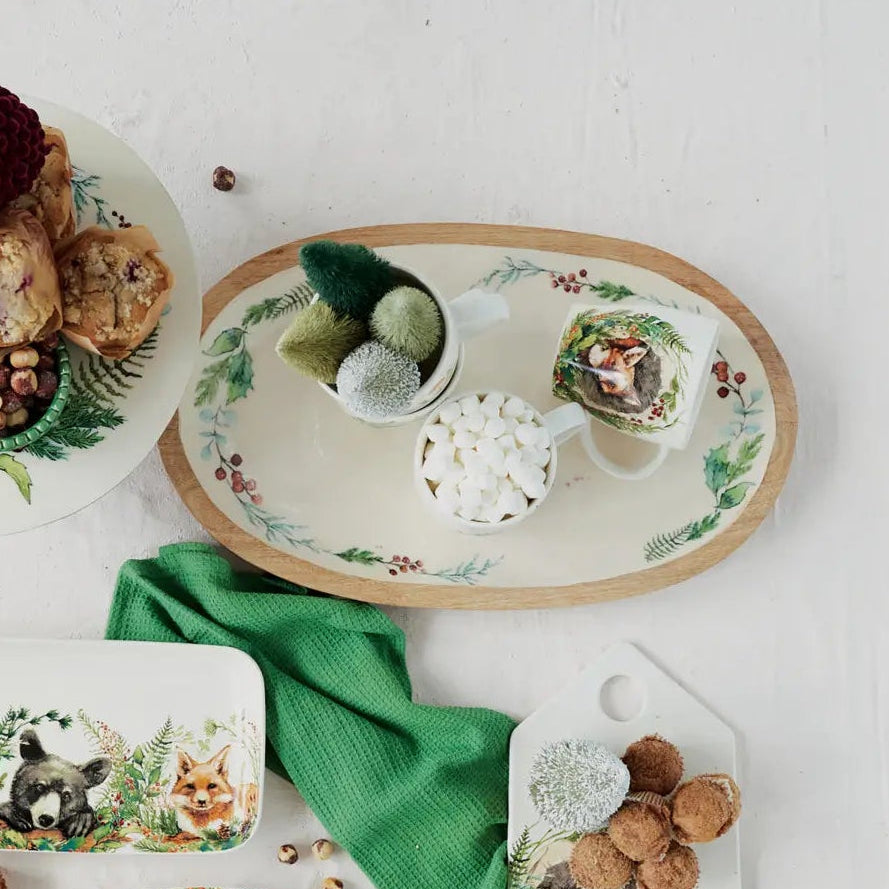 Seasonal Botanicals Wood Tray