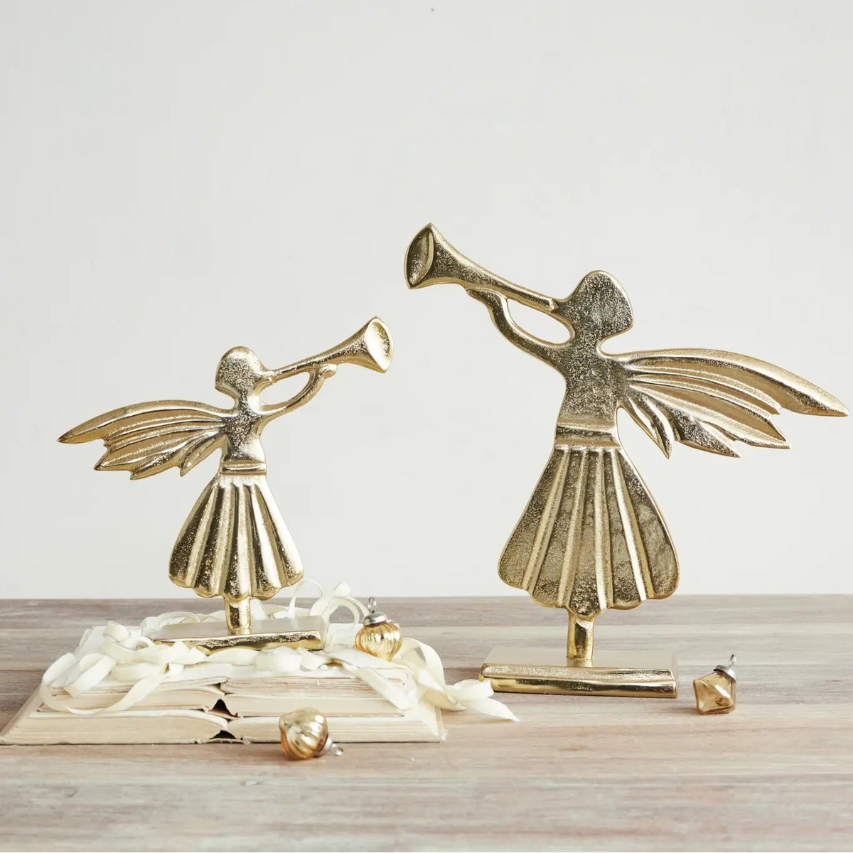 Cast Aluminum Trumpet Angel