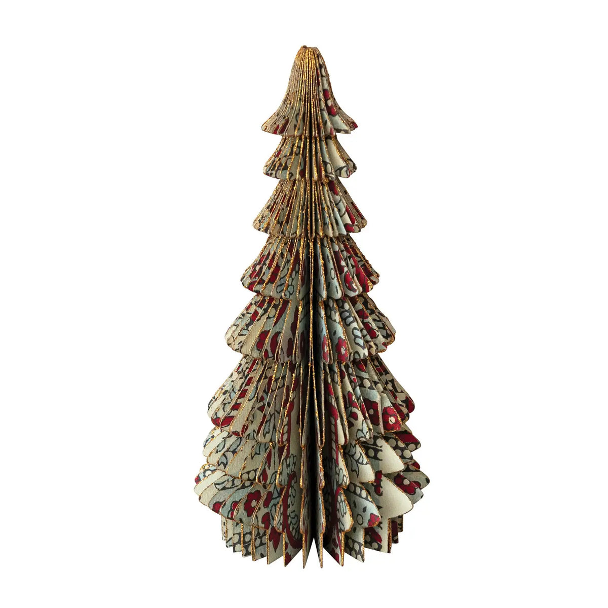 Handmade Recycled Block Printed Paper Folding Tree