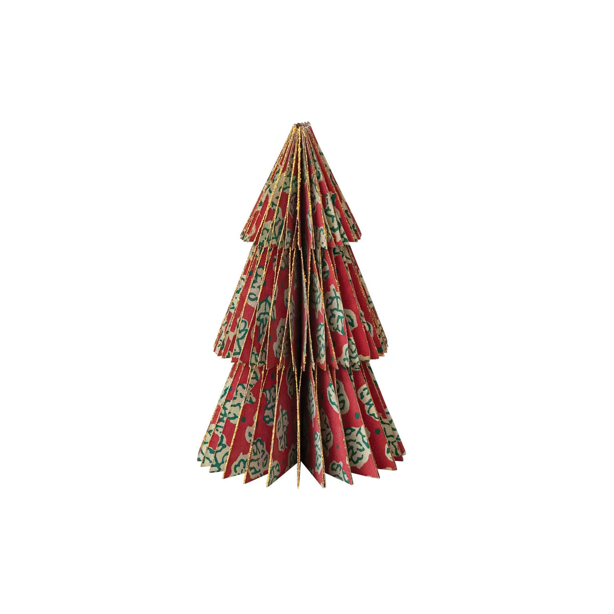Handmade Recycled Block Printed Paper Folding Tree