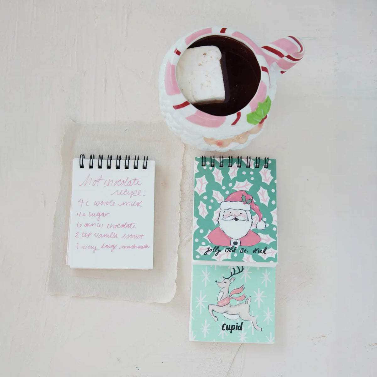 Hand Painted Santa Head Shaped Mug