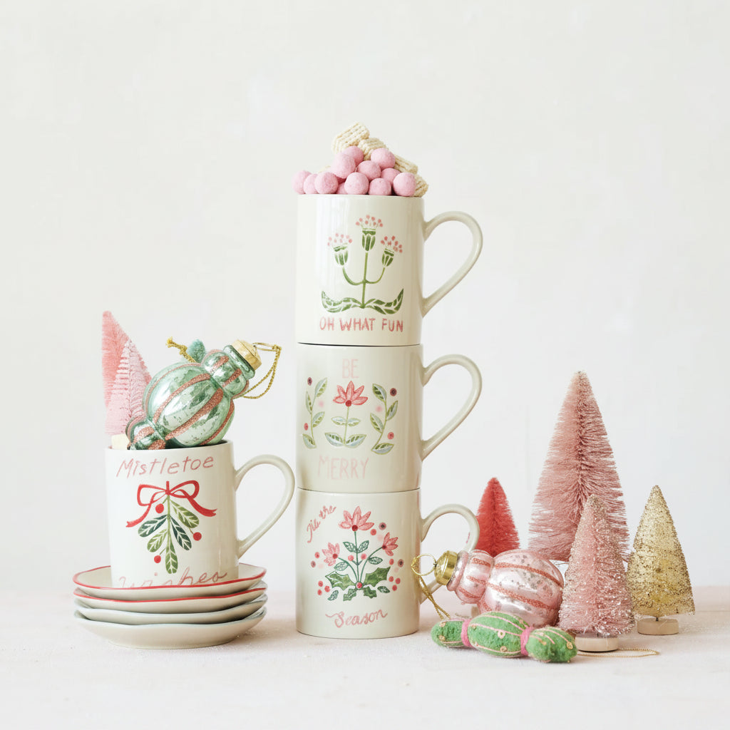 Holiday Florals Stoneware Mug