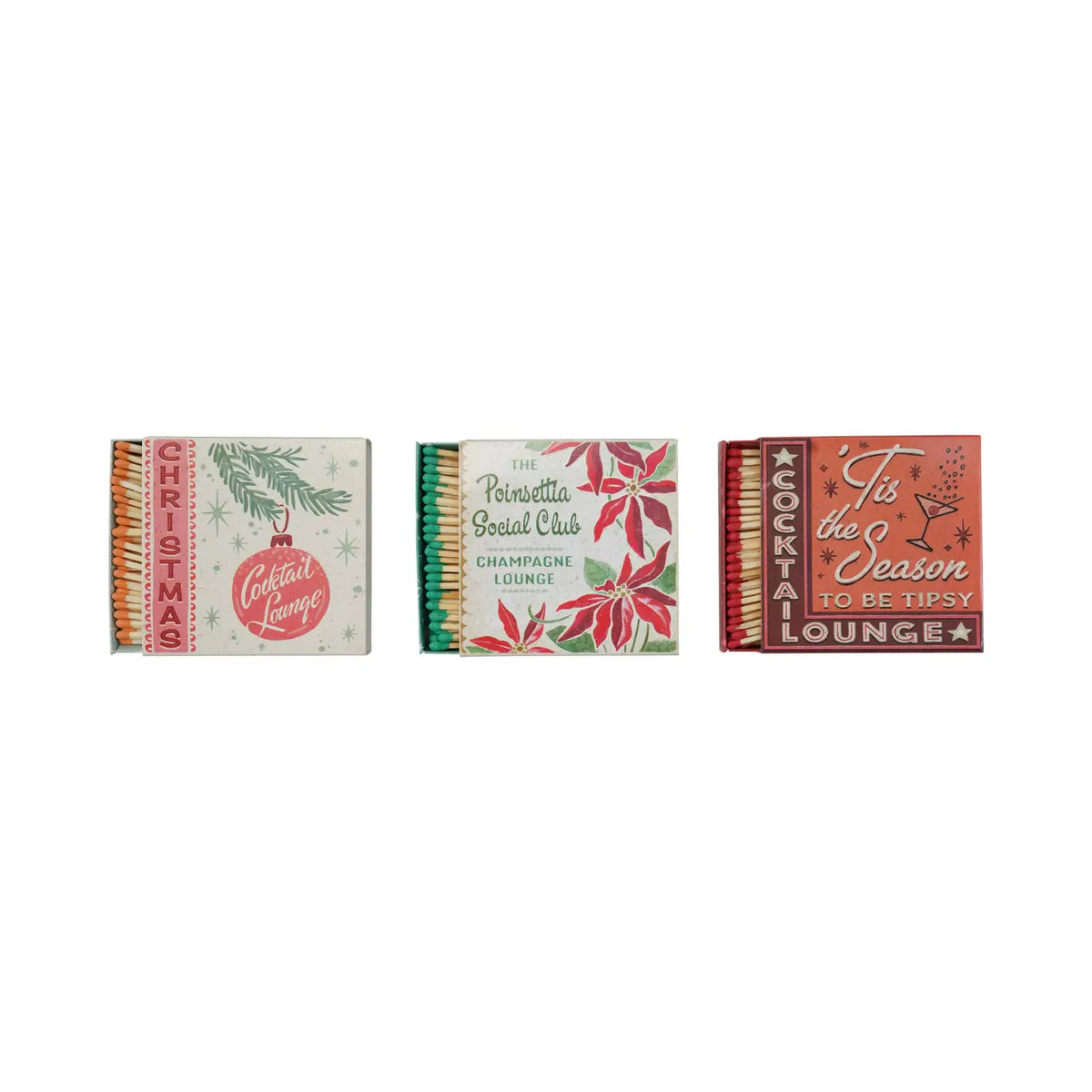 Holiday Bar Embossed Matchbox