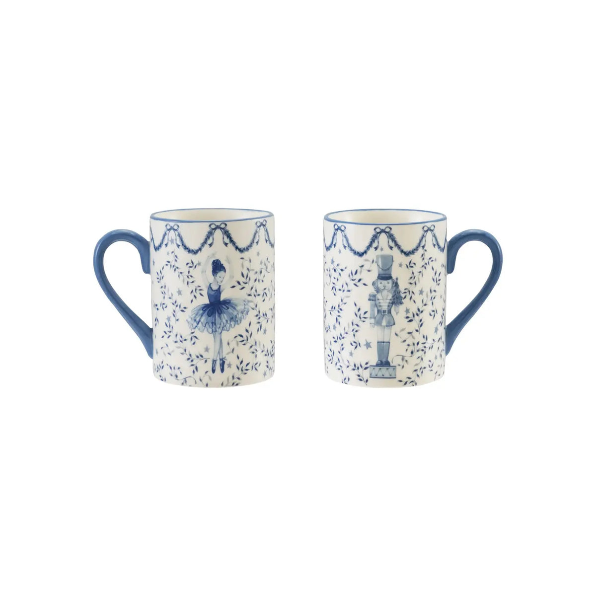 Blue & White Ballerina & Nutcracker Mug