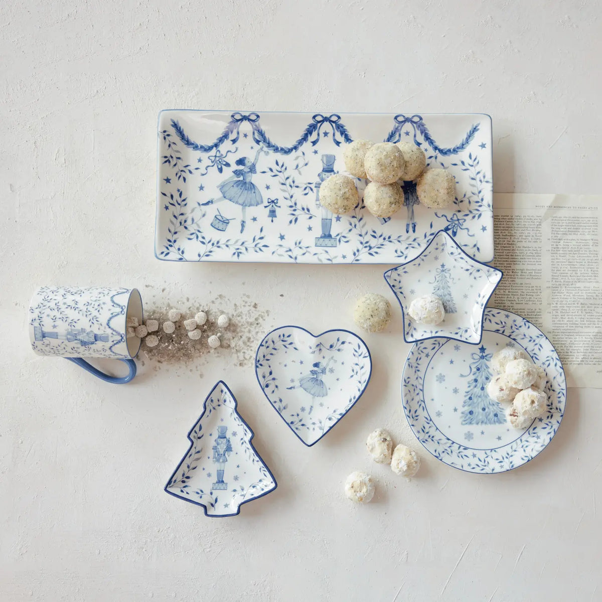 Blue & White Ballerina & Nutcracker Mug