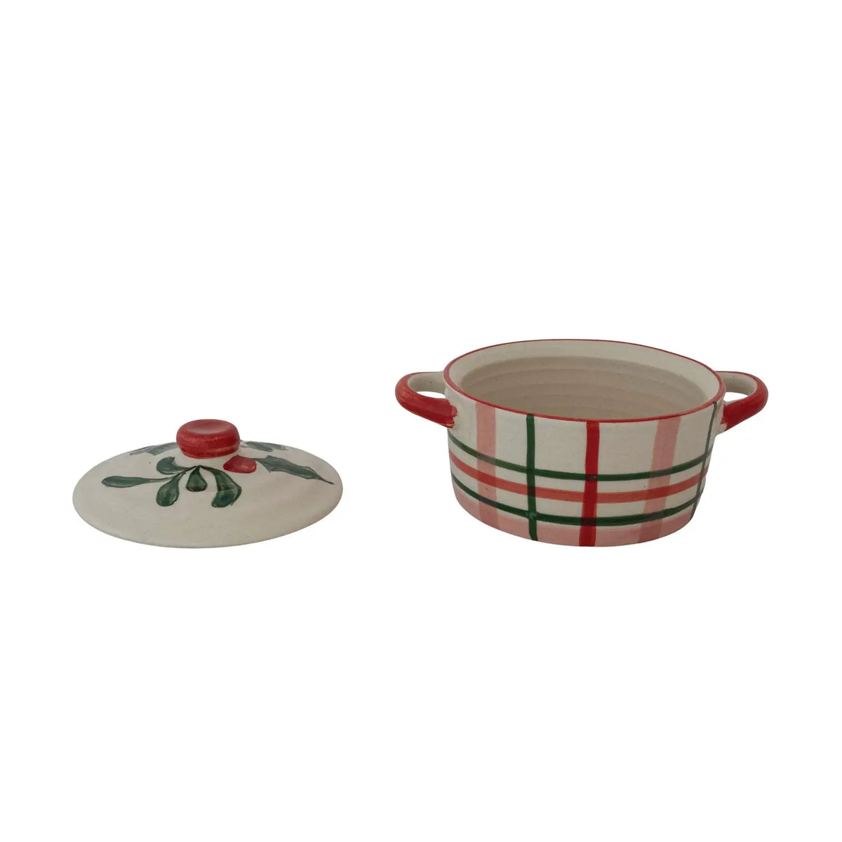 Hand-Painted Stoneware Holiday Baker