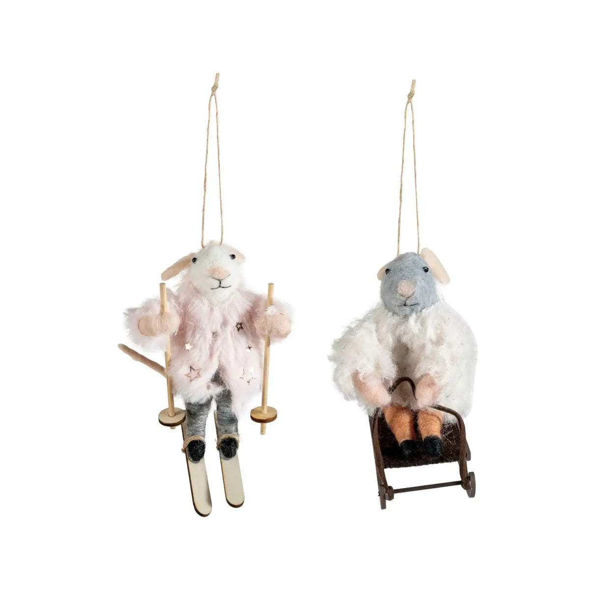 Wool Felt Alpine Mouse Ornament