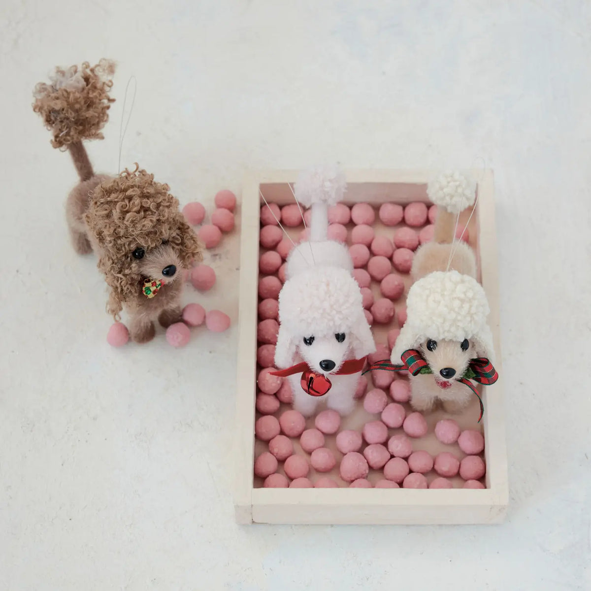 Fabric Poodle Ornament