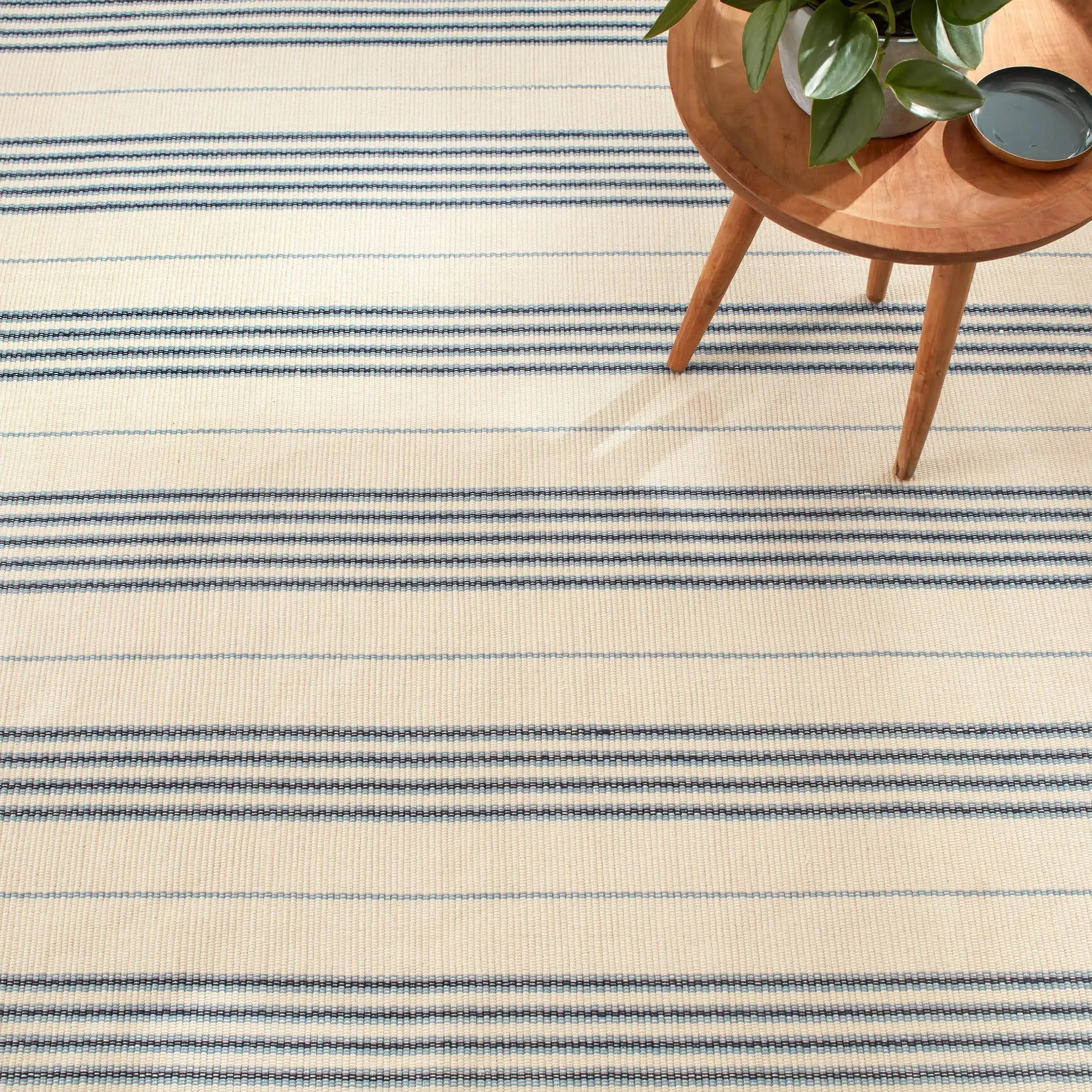 Dash & Albert Conway Blue Handwoven Cotton Rug