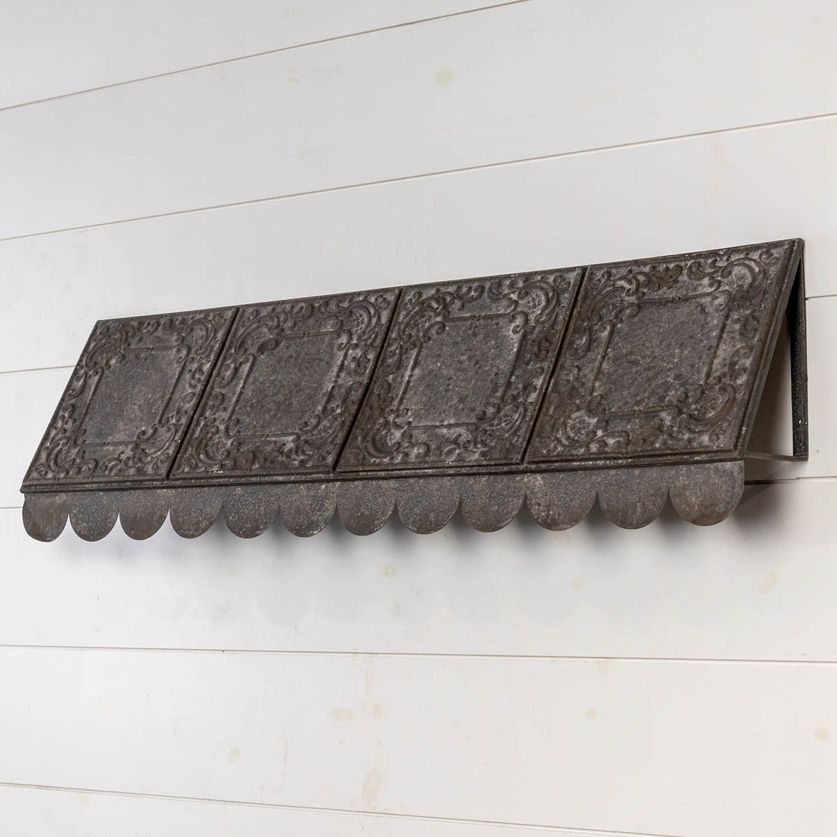Antiqued Black Ceiling Tin Tile Awning 48&quot;