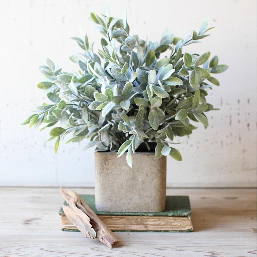Artificial Sage Bush In Terracotta Pot