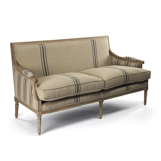Blue Stripe Louis Sofa