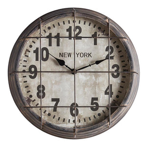 Caged Metal New York Factory Clock