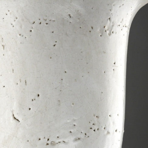 Cement & White Crackle Glazed Pottery Urn