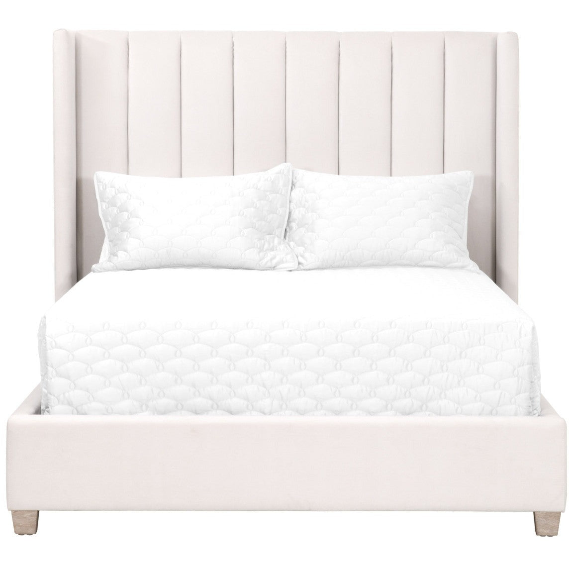 Chandler Cream Velvet Bed