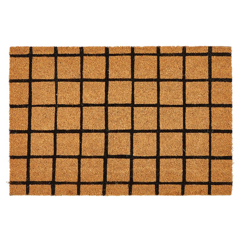 Checkered Grid Door Mat