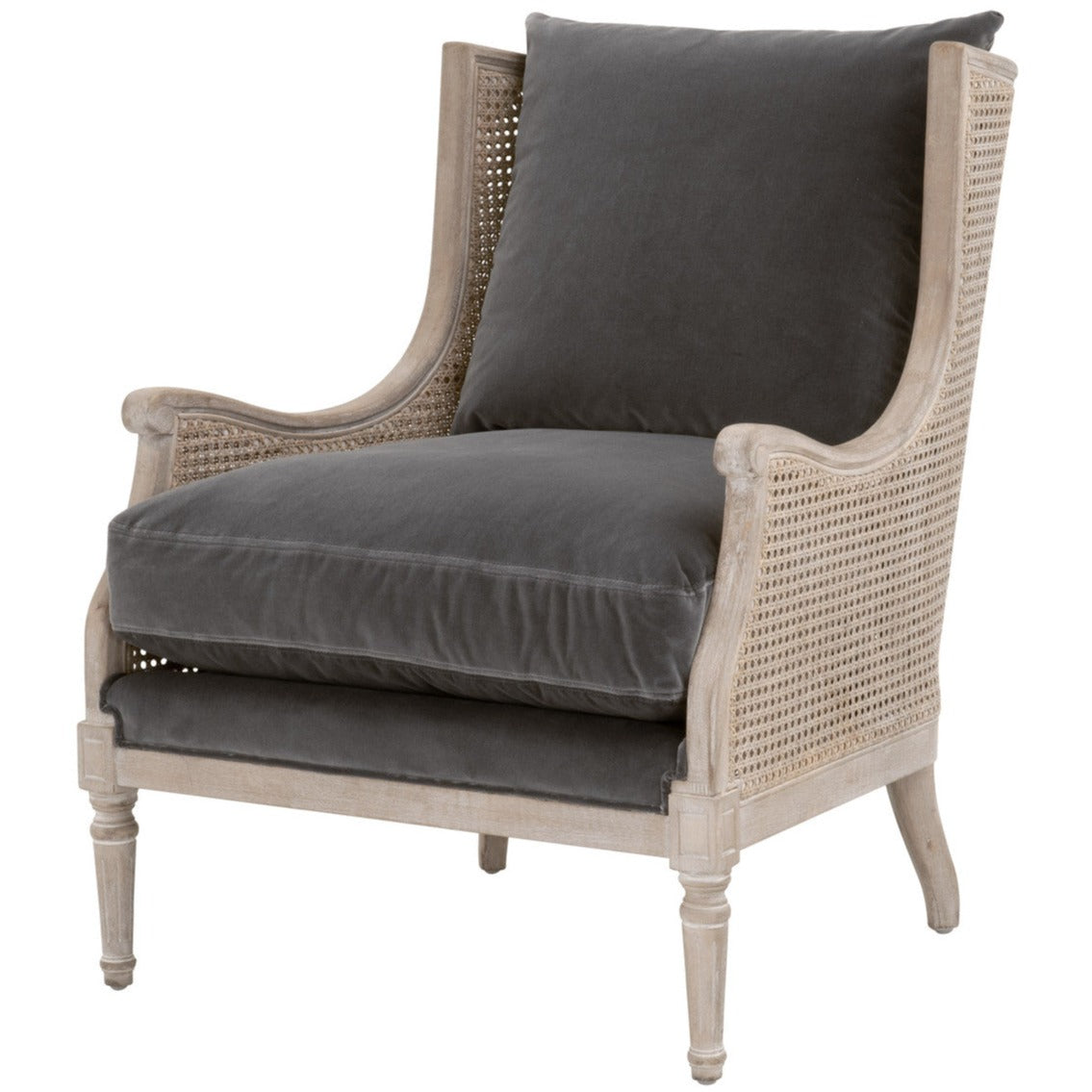 Churchill Dark Dove Velvet Club Chair