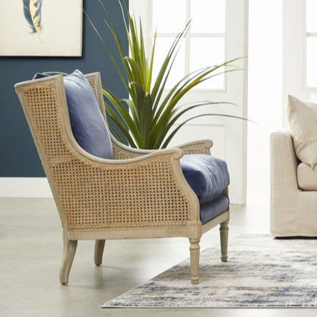 Churchill Denim Velvet Club Chair