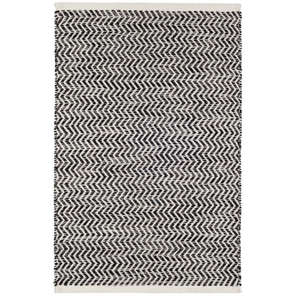 Coastal Black Handwoven Indoor/Outdoor Rug
