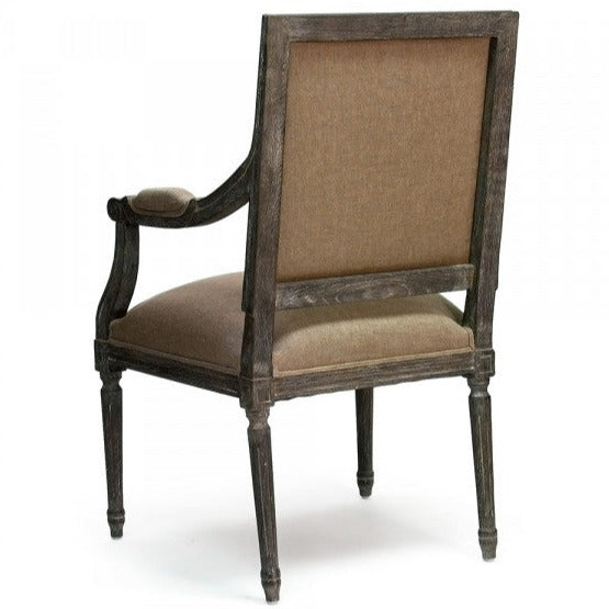 Copper Linen Louis Arm Chair