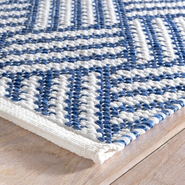 Crisscross Denim Handwoven Indoor/Outdoor Rug