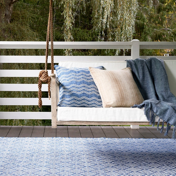 Crisscross Denim Handwoven Indoor/Outdoor Rug