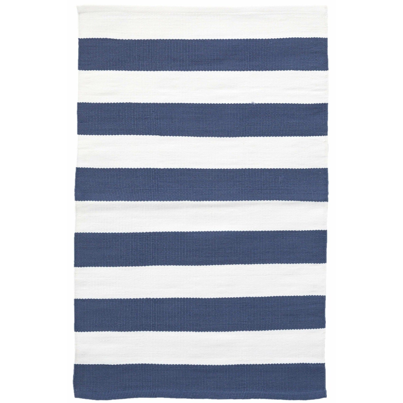 Dash & Albert Catamaran Stripe Denim/White Indoor/Outdoor Rug