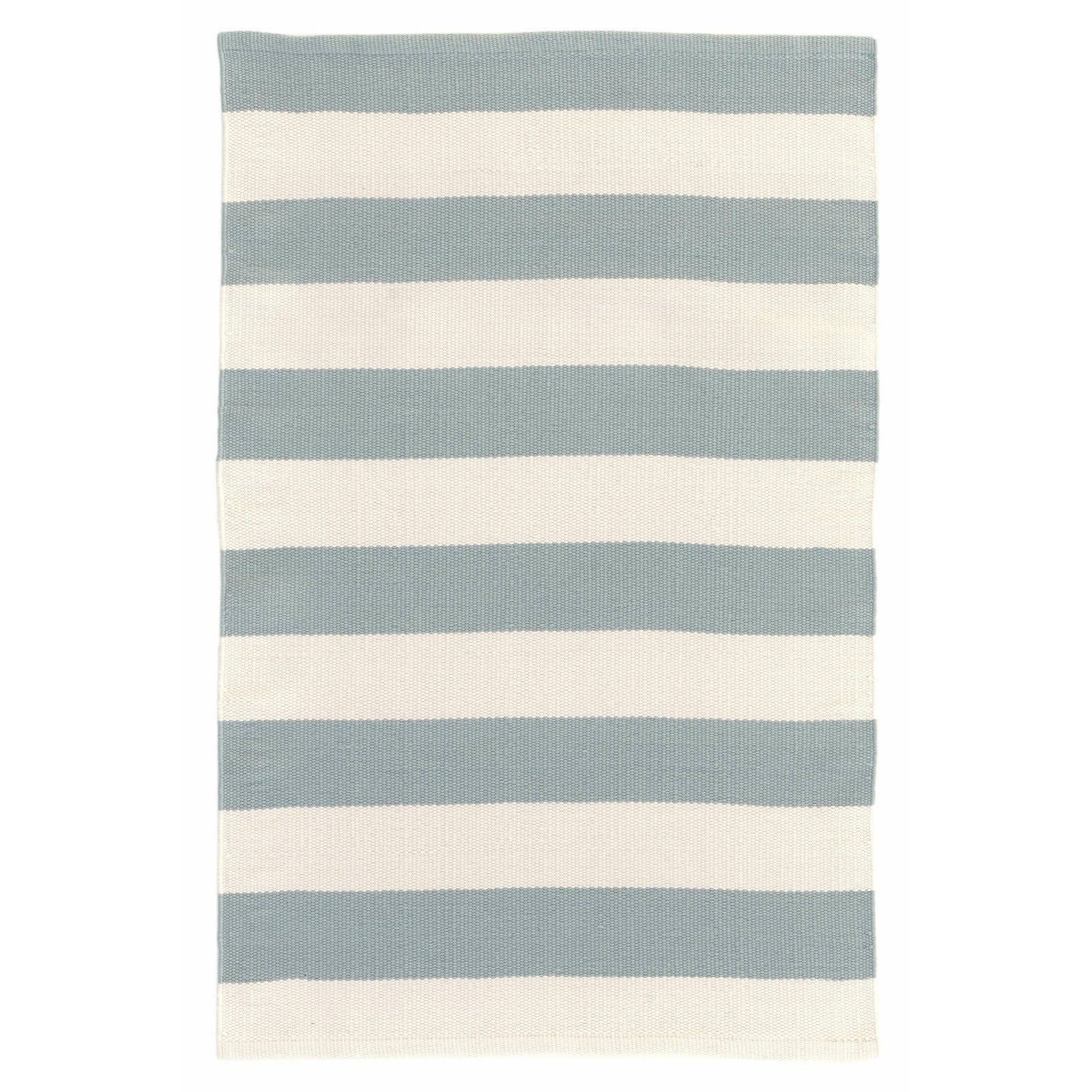 Dash & Albert Catamaran Stripe Light Blue/Ivory Indoor/Outdoor Rug