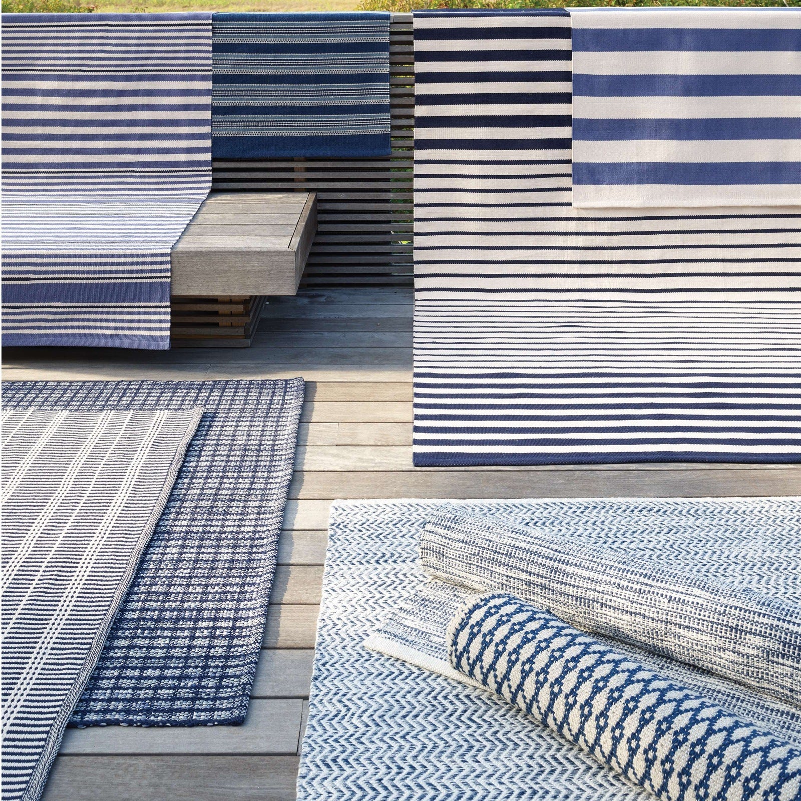 Dash & Albert Coco Blue Indoor/Outdoor Rug