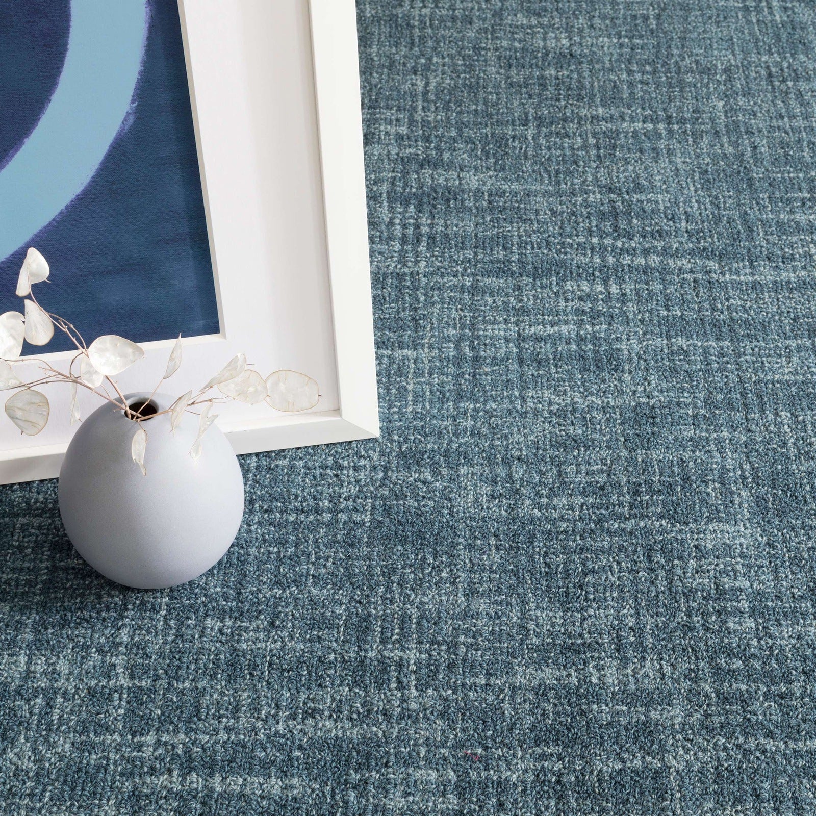 Dash & Albert Crosshatch Denim Micro Hooked Wool Rug