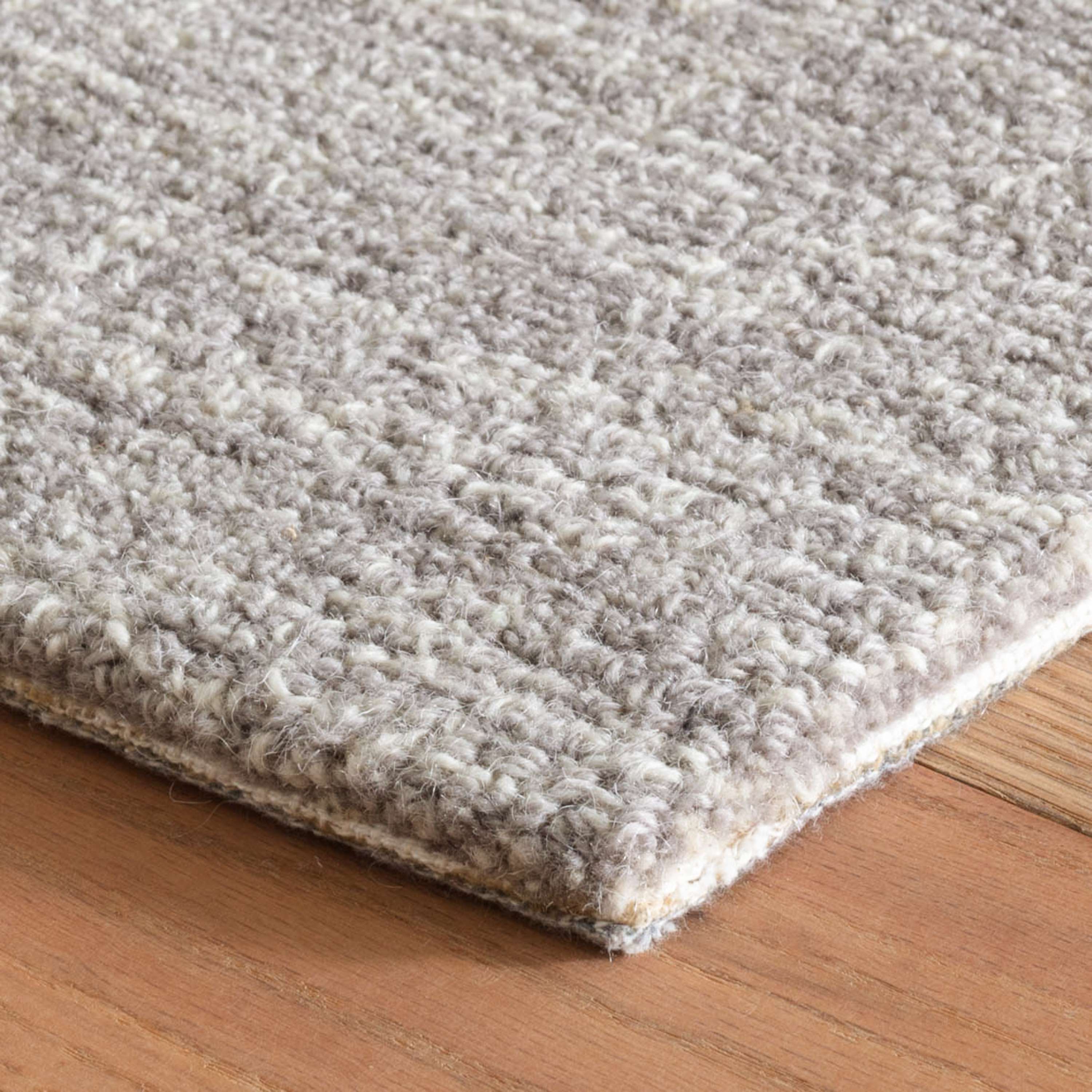 Dash & Albert Crosshatch Dove Grey Micro Hooked Wool Rug